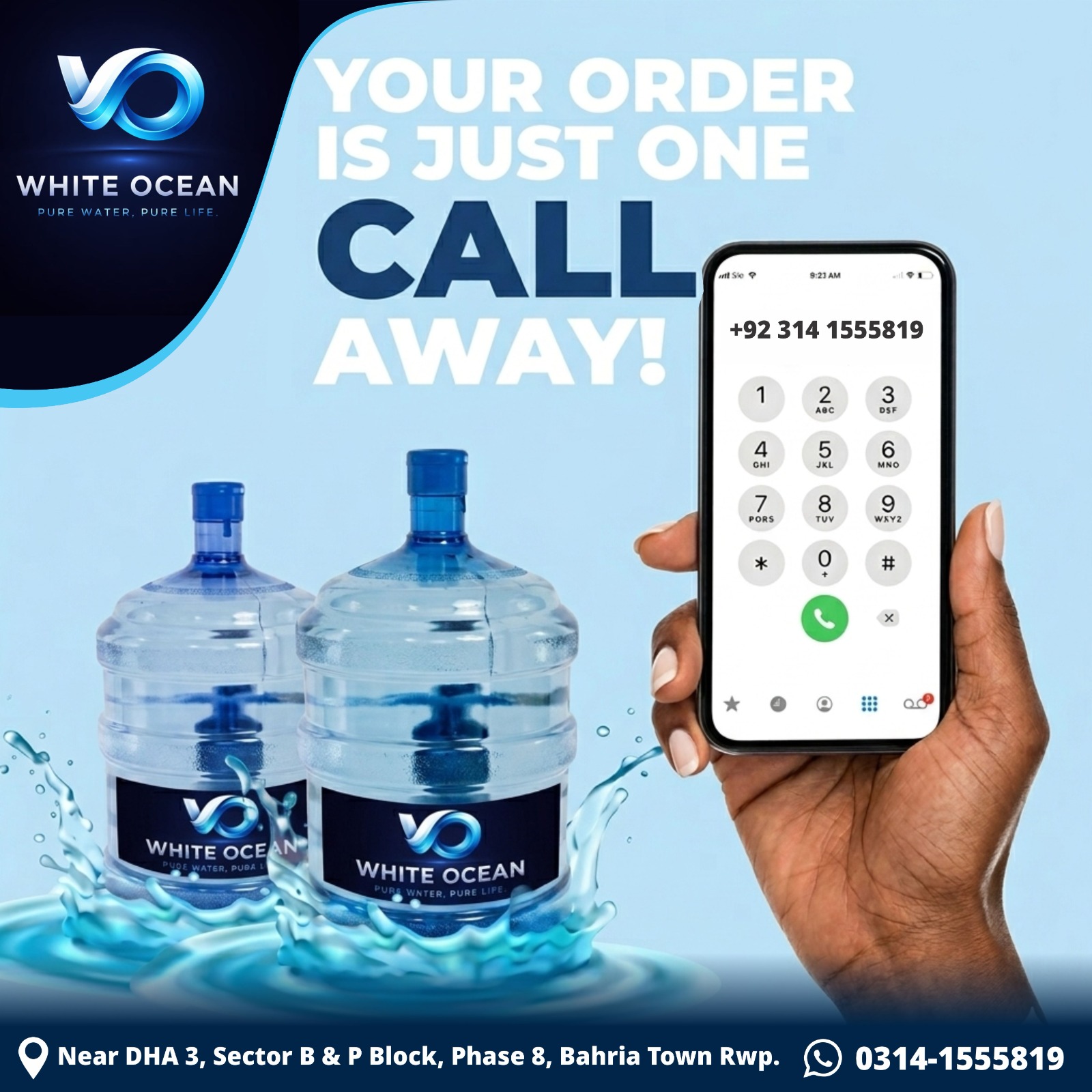 White Ocean Order One Call Away